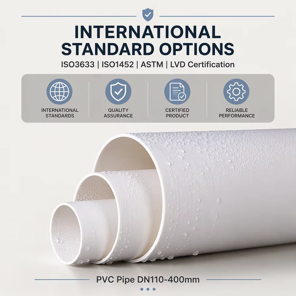 ISO Standard PVC-U Pressure Pipe for Low Pressure Irrigation Water Supply (PN6/PN10)
