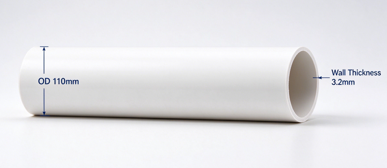 PVC Rainwater Downspout Pipe | Round | UV Resistant | Skywisepipe